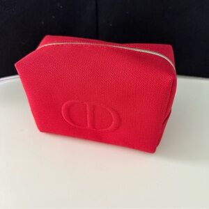 Christian Dior Make-up case with Zipper Red